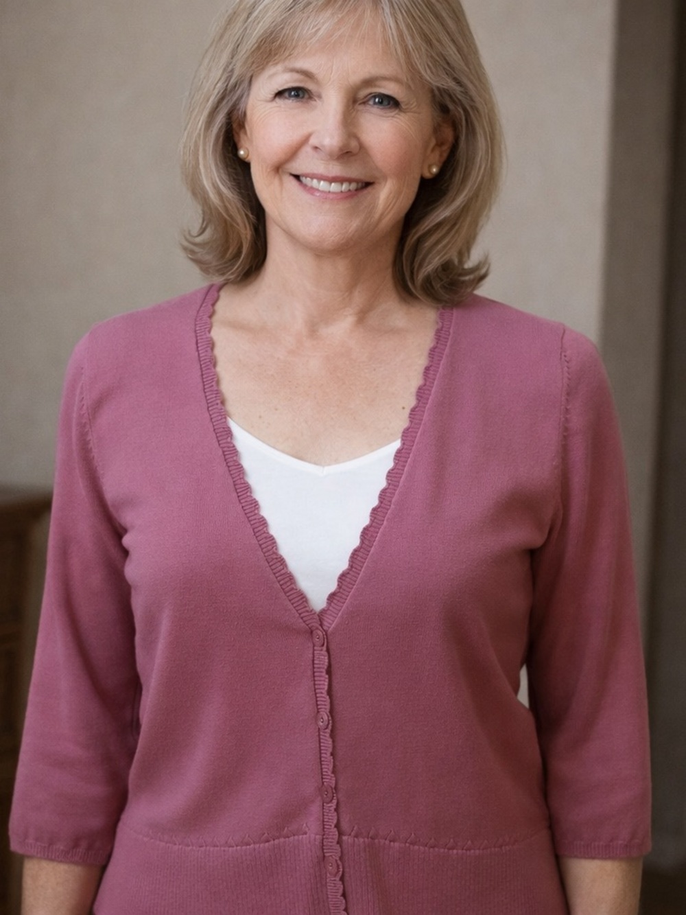 Christopher and Banks mauve cardigan sweater